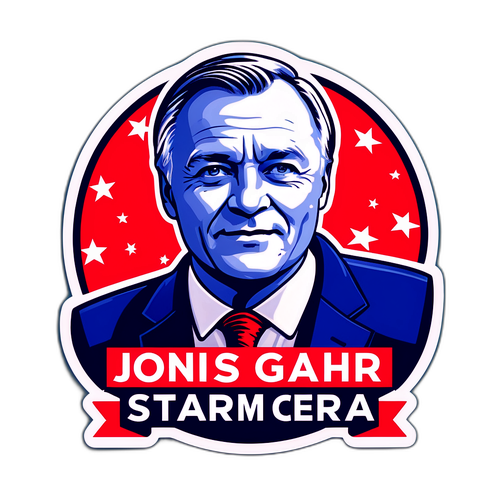 Politisk kampanjesticker: Jonas Gahr Støre