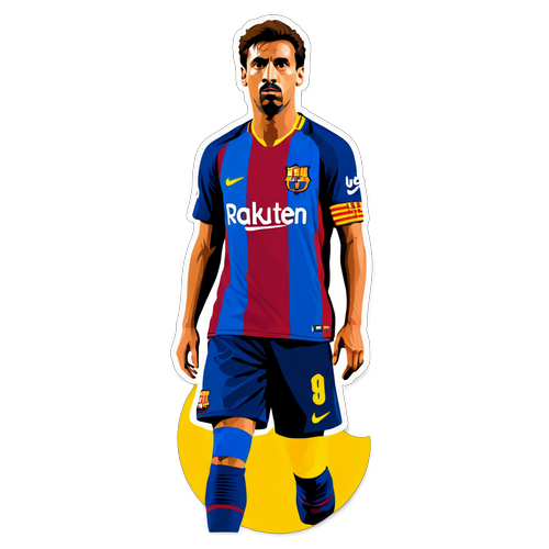 FC Barcelona: Iconische Spelers in Actie - Een Must-Have Sticker voor Fanaten!