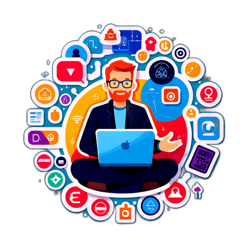 Grafik von Norbert Bolz im digitalen Raum