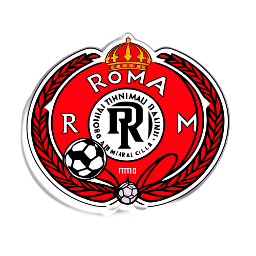 Minimalist Roma og Milan Logo Sticker