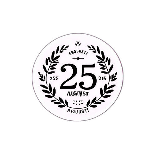 Stiker Minimalis Tanggal 25 Agustus