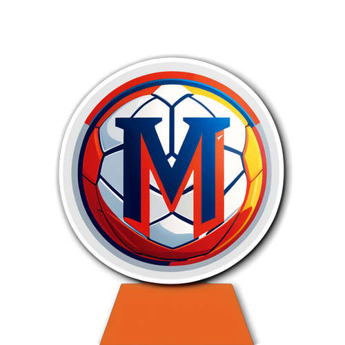 Autocolant cu logo modern pentru echipa 'Milan'