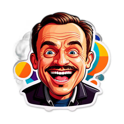 Смешная наклейка с карикатурой Стасика