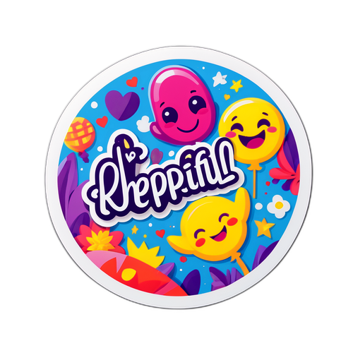 Vrolijke sticker van Anisha Jo