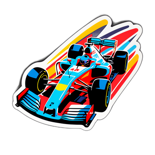 F1 versenyautó matrica