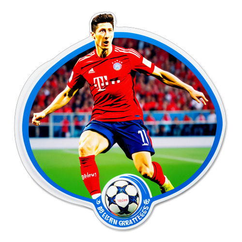 Hình ảnh cầu thủ Robert Lewandowski ghi bàn