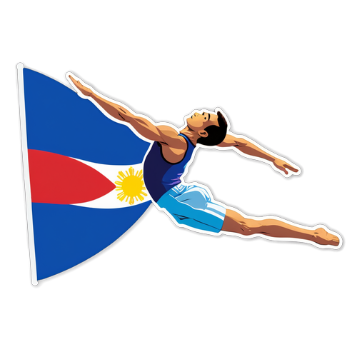 Carlos Yulo Sa Hangin! Amazing Gymnastics Vault Na May Makulay na Bandila ng Pilipinas!