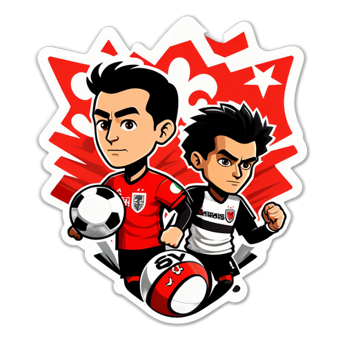 Beşiktaş ve Samsunspor'un Şaşırtıcı Rivali: Futbol Dünyasında Eğlencenin Sınırlarını Zorlayan Karikatür Sticker Tasarımı!