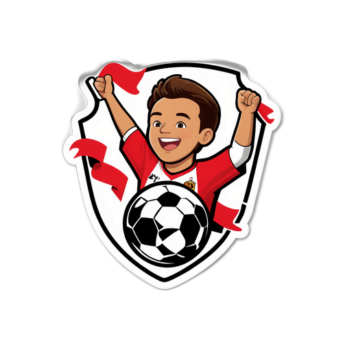 Pegatina de Celebración de Gol con el Logo de Stuttgart