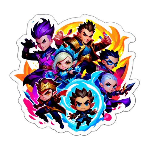 Стикер с персонажами League of Legends