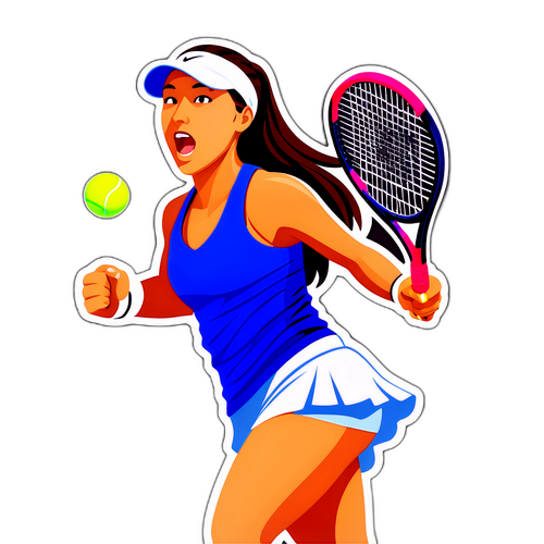 Balbal na Sticker ng Tennis na may Jessica Pegula