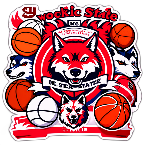 A Scenic Depiction of NC State's Wolfpack and Virginia's Cavaliers Logo