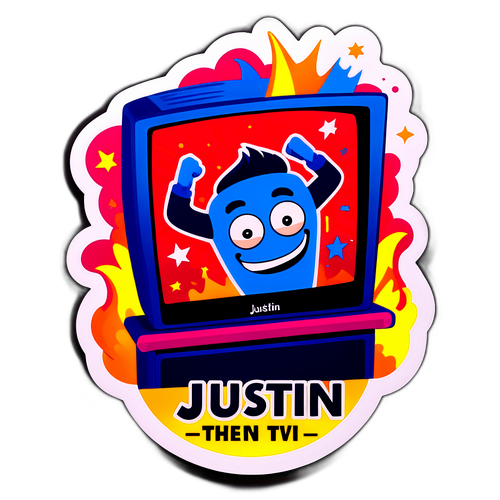 Heyecan Dolu Anlar: Justin TV Temalı Çıkartma
