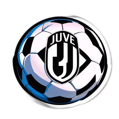 Juventus Stripes op een Voetbal Sticker
