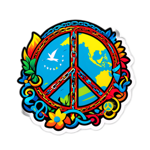 Öcalan için Barış ve Özgürlük Temalı Sticker