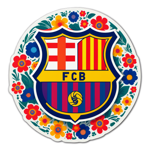 Découvrez La Magie du FC Barcelone : Équipe, Fleurs et Football s'Unissent!