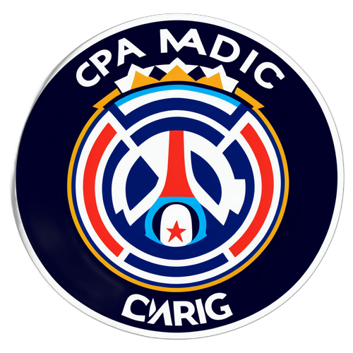 A PSG és Real Madrid mérkőzés emlékére készült matrica