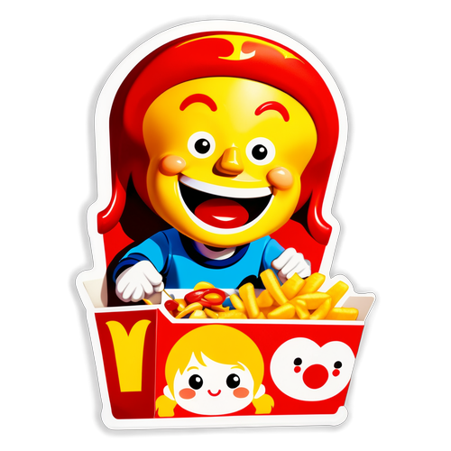 Illustrazione giocosa del Happy Meal