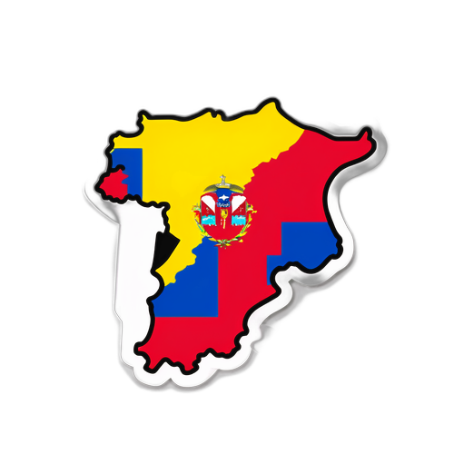 Стикер с картами Венесуэлы и Колумбии