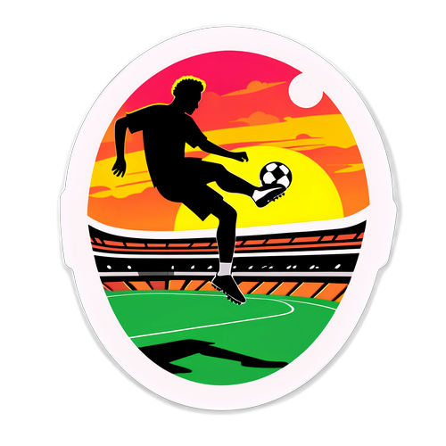 Stiker Stadium FC Volendam dengan Matahari Terbenam