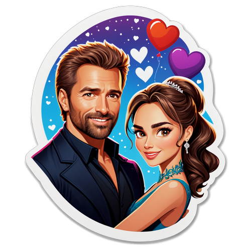 ¡Amor a Primera Vista! Irina Baeva y Gabriel Soto Celebran su Relación en Este Sticker Romántico