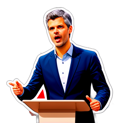 Baptiste Wauquiez en pleine allocution