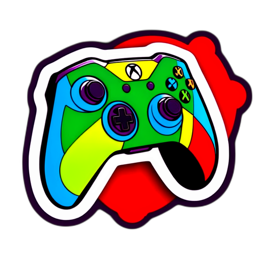 Sticker de manette Xbox stylisée