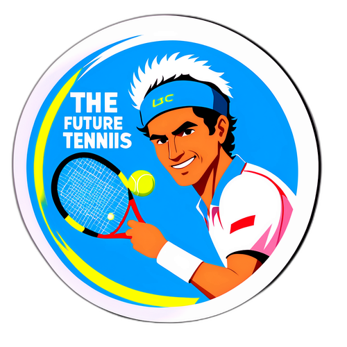 Hình dán của Carlos Alcaraz chơi tennis