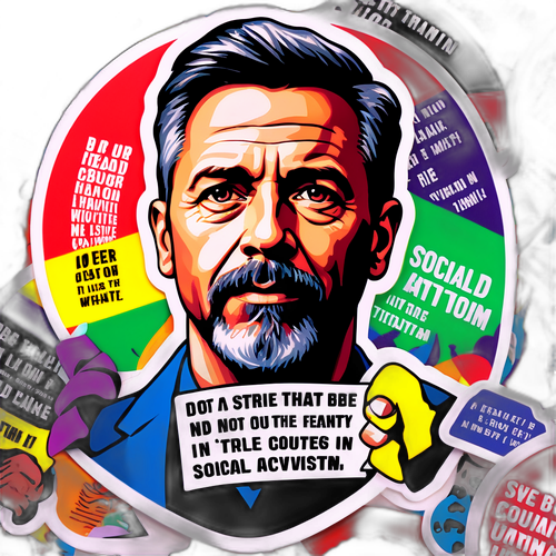 Activism Collage Sticker Featuring Mark Bray