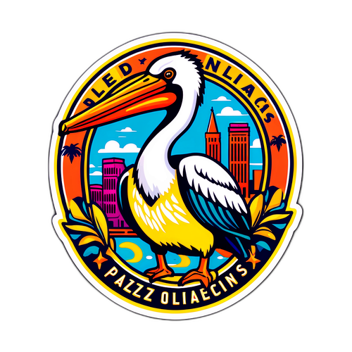Adesivo Vibrante dei Pelicans di New Orleans