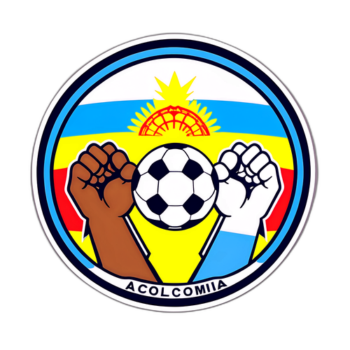 Sticker Colorido de Unión Argentina-Colombia