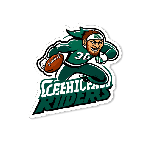 Choc Visuel ! Découvrez le Sticker Dynamique des Saskatchewan Roughriders qui Va Vous Faire Vibrer !