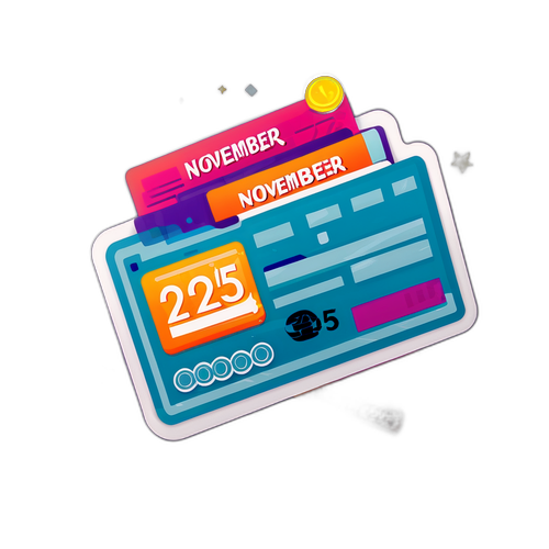 Stiker Hiasan Cek Gaji Bulan November 2025