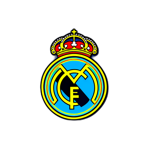Autocolant minimalist cu logo-ul Real Madrid CF