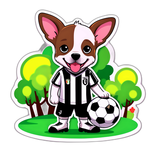Vilahdus söpöstä koirasta Juventus-paidassa