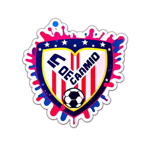 Design d'Atletico Madrid avec éclaboussures de couleur