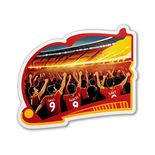 Ilustração da Atmosfera Vibrante de um Jogo do Galatasaray