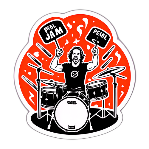 Fierce Drummer Sticker