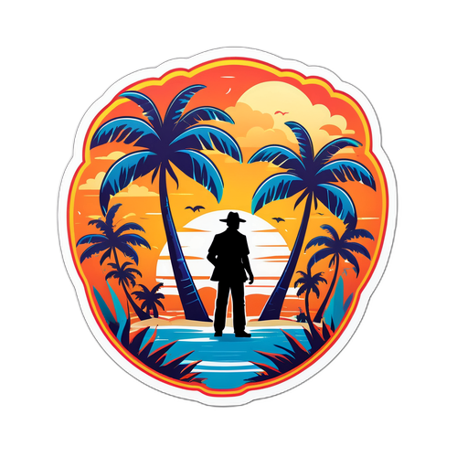 Badge-sticker til 'Death in Paradise'
