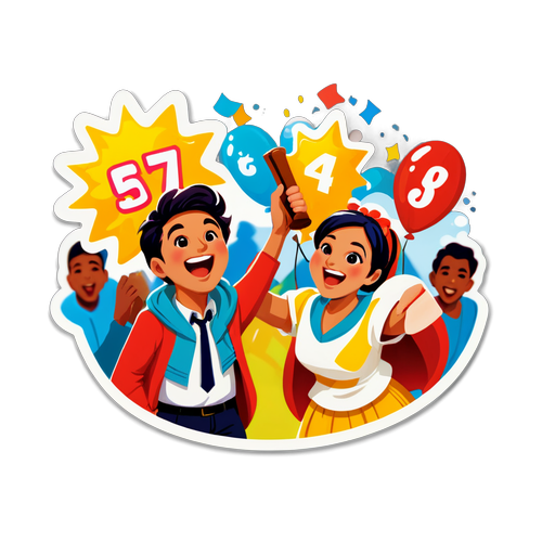 Sticker de Festa da Loteria - Quina 6734
