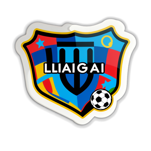 สติ๊กเกอร์ 'Laliga' กับภาพของลีกฟุตบอล