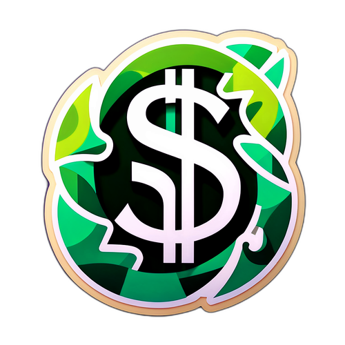 Grafik Simbol Dolar Stylish untuk Stiker 'Dolar Hari Ini'