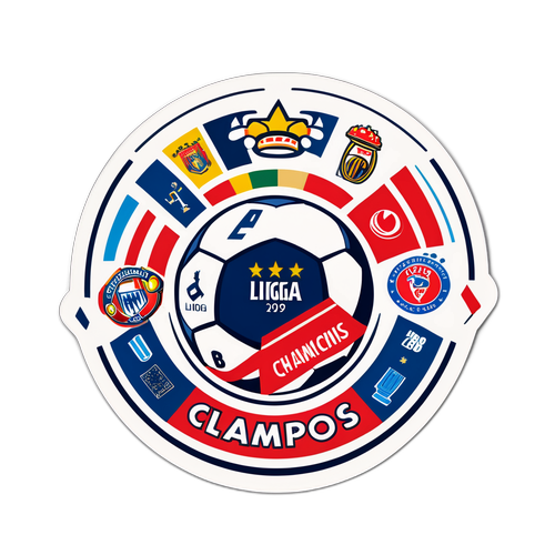 Sticker Gaya Vintage Liga Champions UEFA