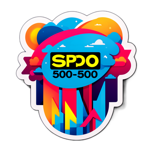 상승과 하락을 상징하는 S&P 500 그래픽 스티커