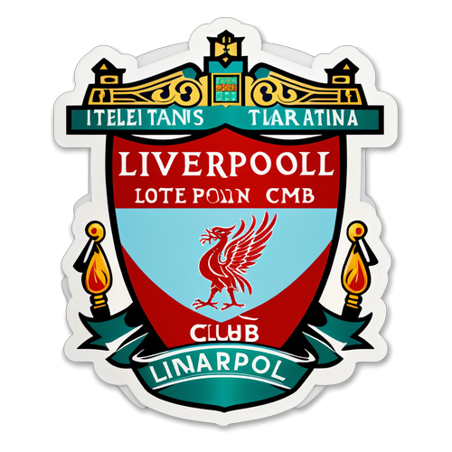 Sticker Liverpool Kartun dengan Lirik Lagu