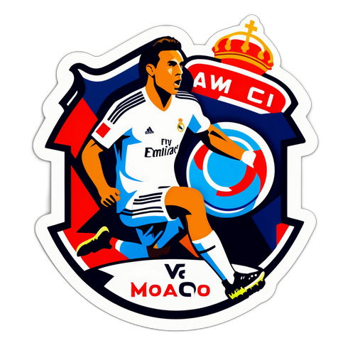 Odvážný design nálepky Real Madrid vs. Monaco