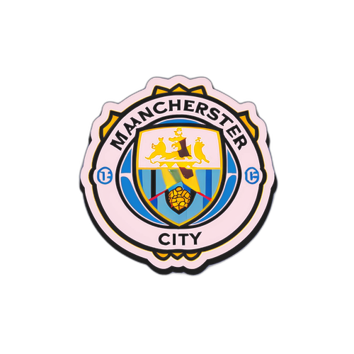 สติกเกอร์โลโก้มิชเชสเตอร์ซิตี้พร้อมฉากฉลองประตู