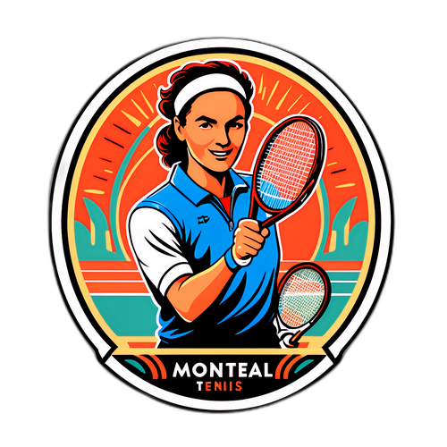 Retro-Inspiradong Sticker para sa Montreal Open