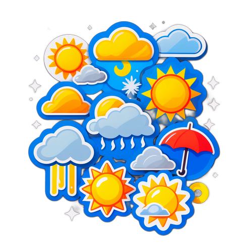 다양한 날씨 조건을 표현하는 스티커