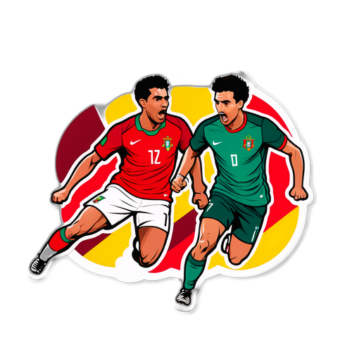 Stiker Tim Nasional Portugal Dalam Aksi